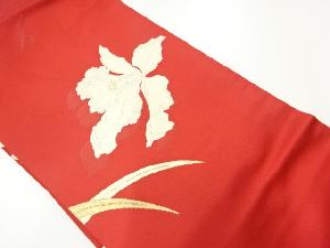 リサイクル　草花模様織出し名古屋帯